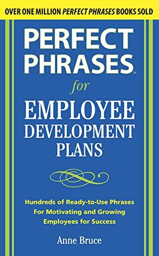 Perfect Phrases for Employee Development Plans (Perfect Phrases Series) cover